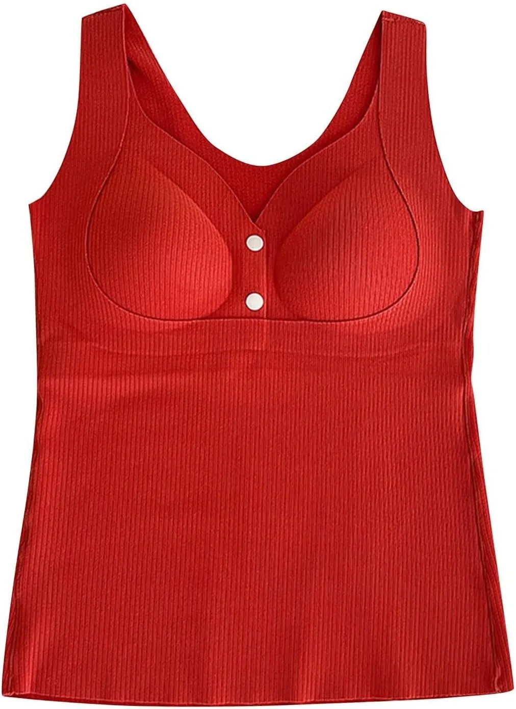 Womens Nursing Tank Tops Built in Bra for Breastfeeding Maternity V-Neck Button Up Camisole Brasieres