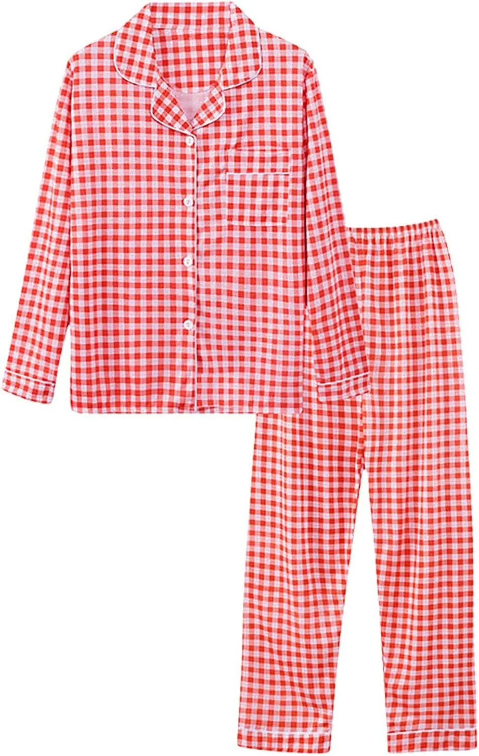 Womens Pajama Sets Pajamas Women Autumn and Winter Long Sleeve Lapel Vest Suit Trousers Printed Loungewear Sleepwear