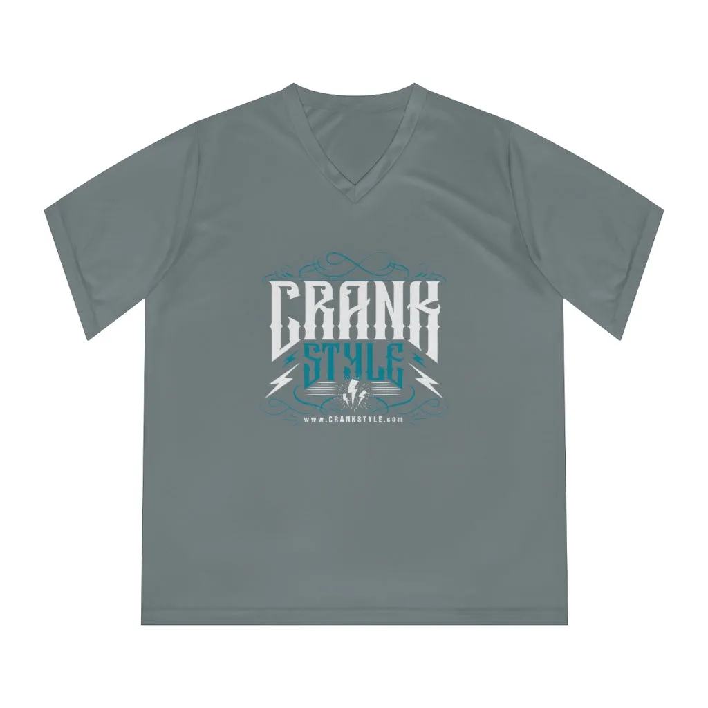 Women's Performance Vintage Crank Style V-Neck T-Shirt