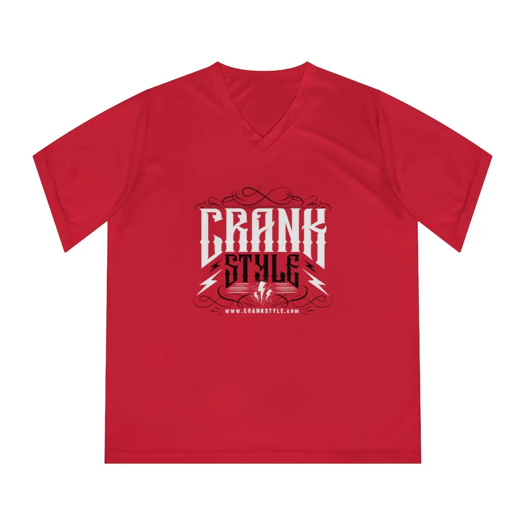 Women's Performance Vintage Crank Style V-Neck T-Shirt