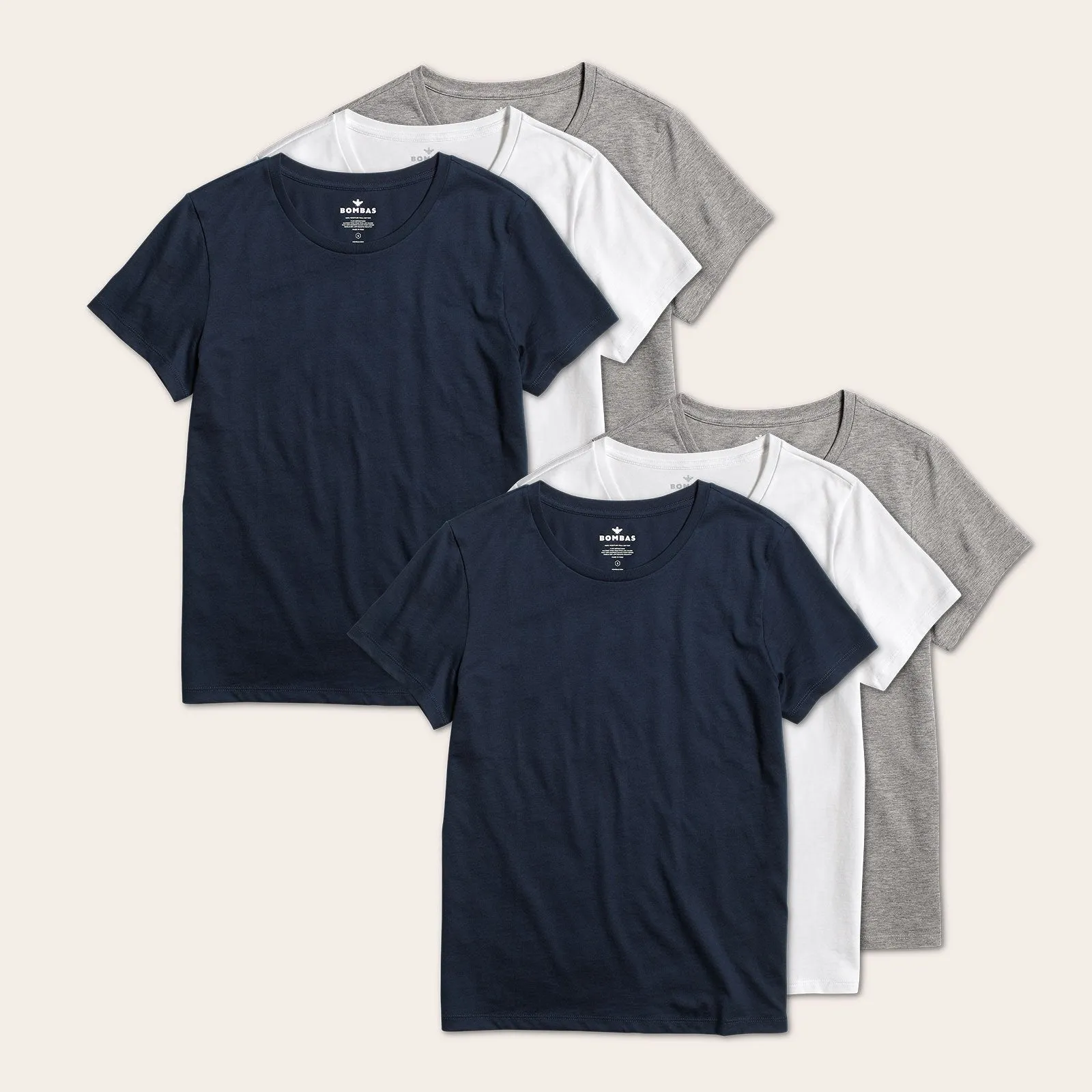 Women's Pima Cotton Crew Neck T-Shirt 6-Pack