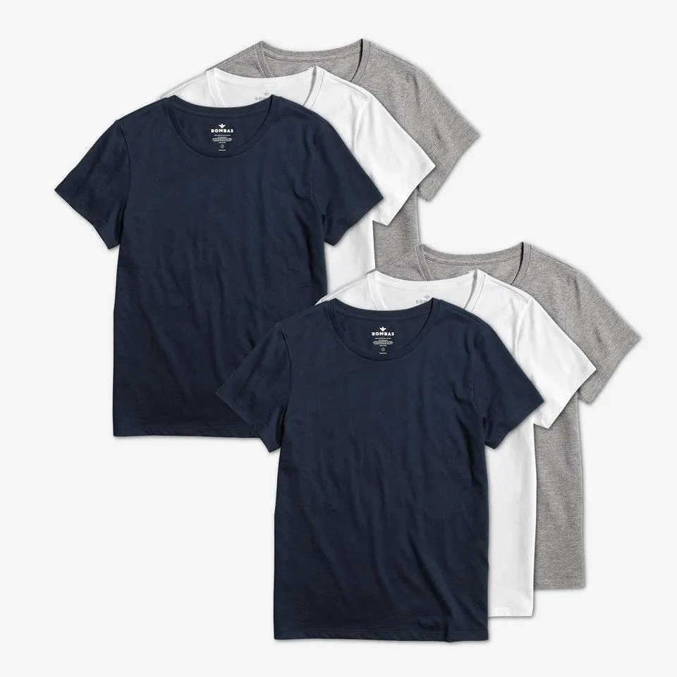 Women's Pima Cotton Crew Neck T-Shirt 6-Pack