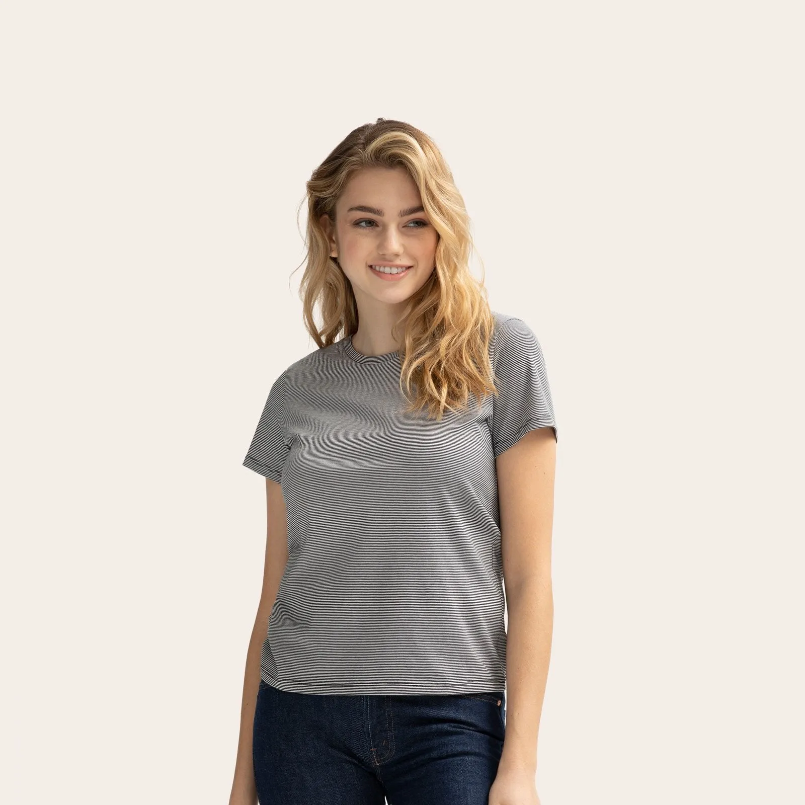 Women's Pima Cotton Crew Neck T-Shirt 6-Pack