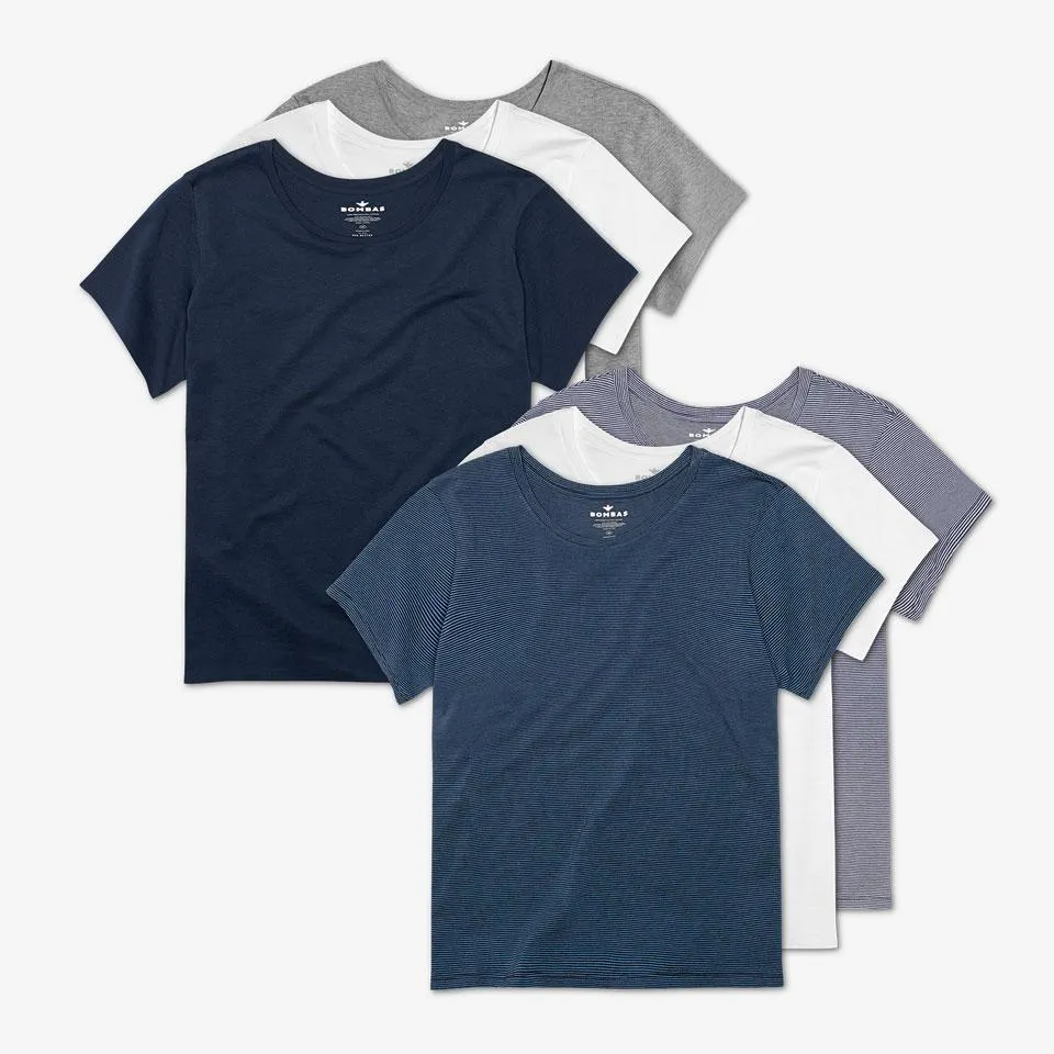 Women's Pima Cotton Crew Neck T-Shirt 6-Pack