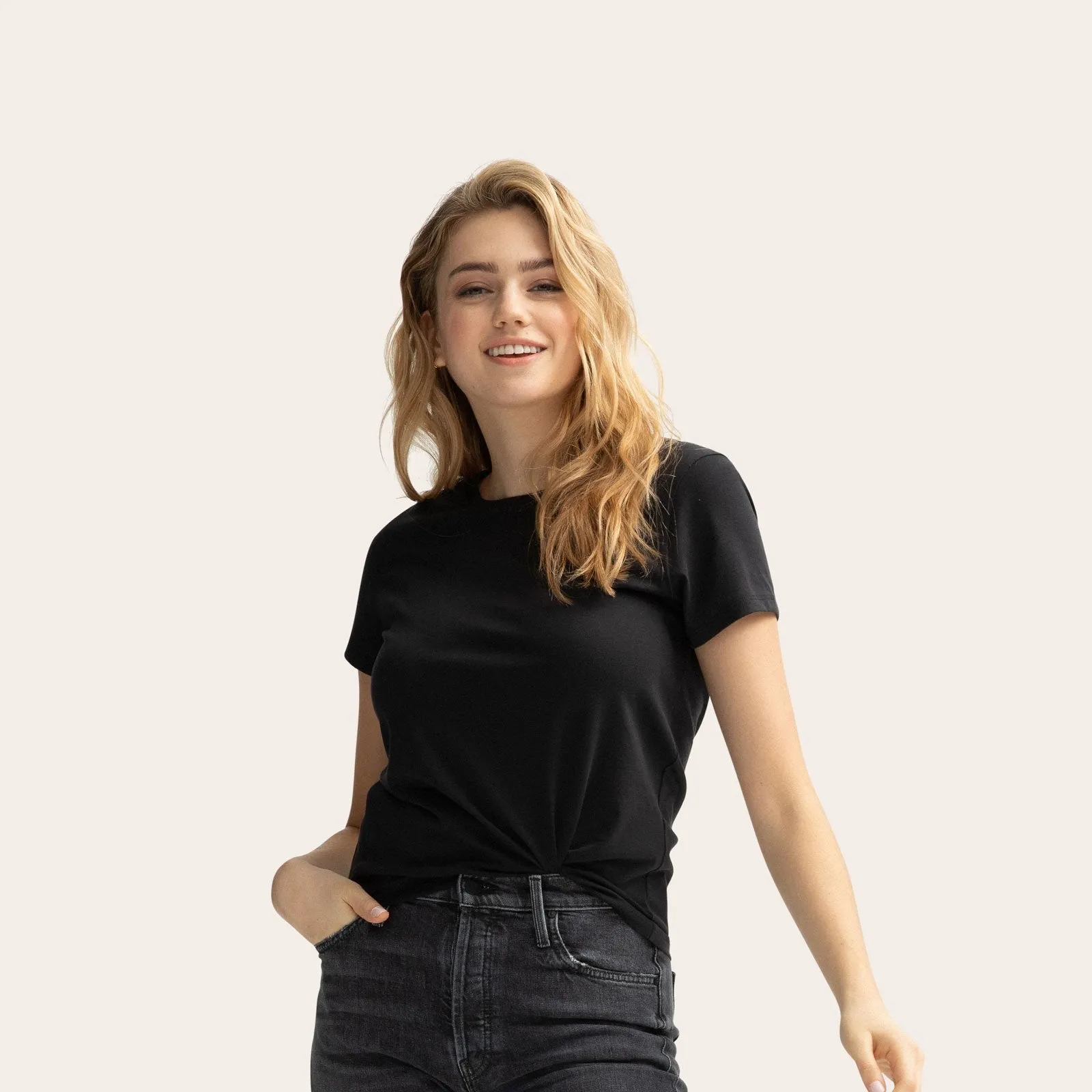 Women's Pima Cotton Crew Neck T-Shirt 6-Pack