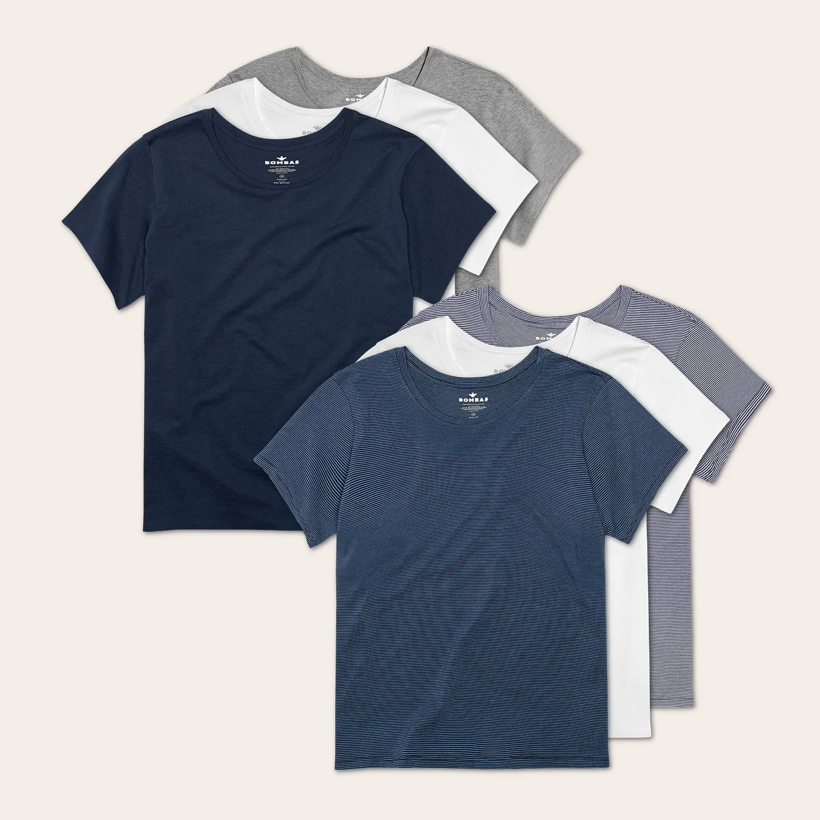 Women's Pima Cotton Crew Neck T-Shirt 6-Pack