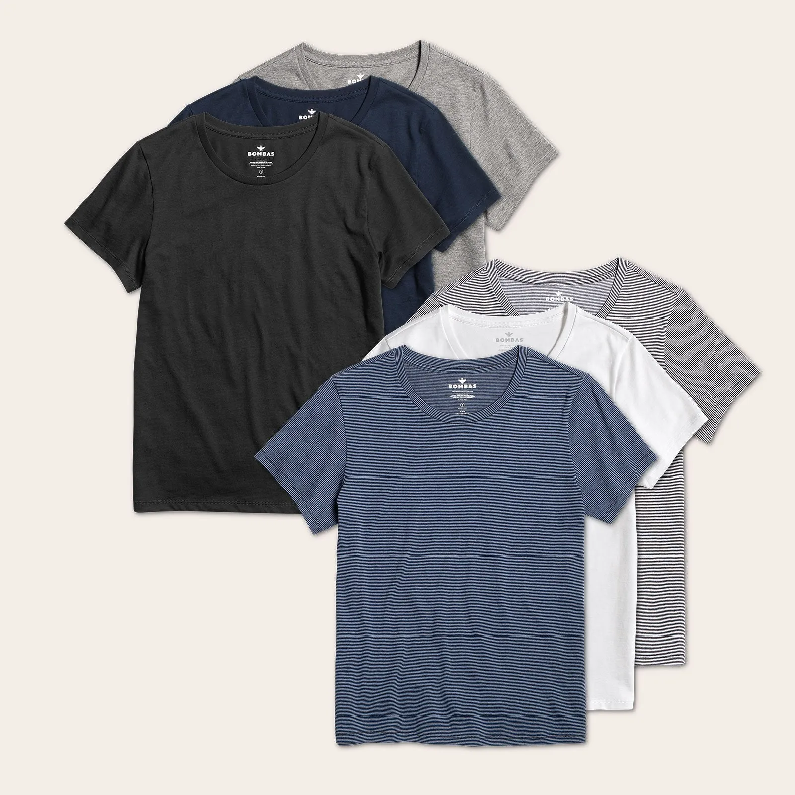 Women's Pima Cotton Crew Neck T-Shirt 6-Pack