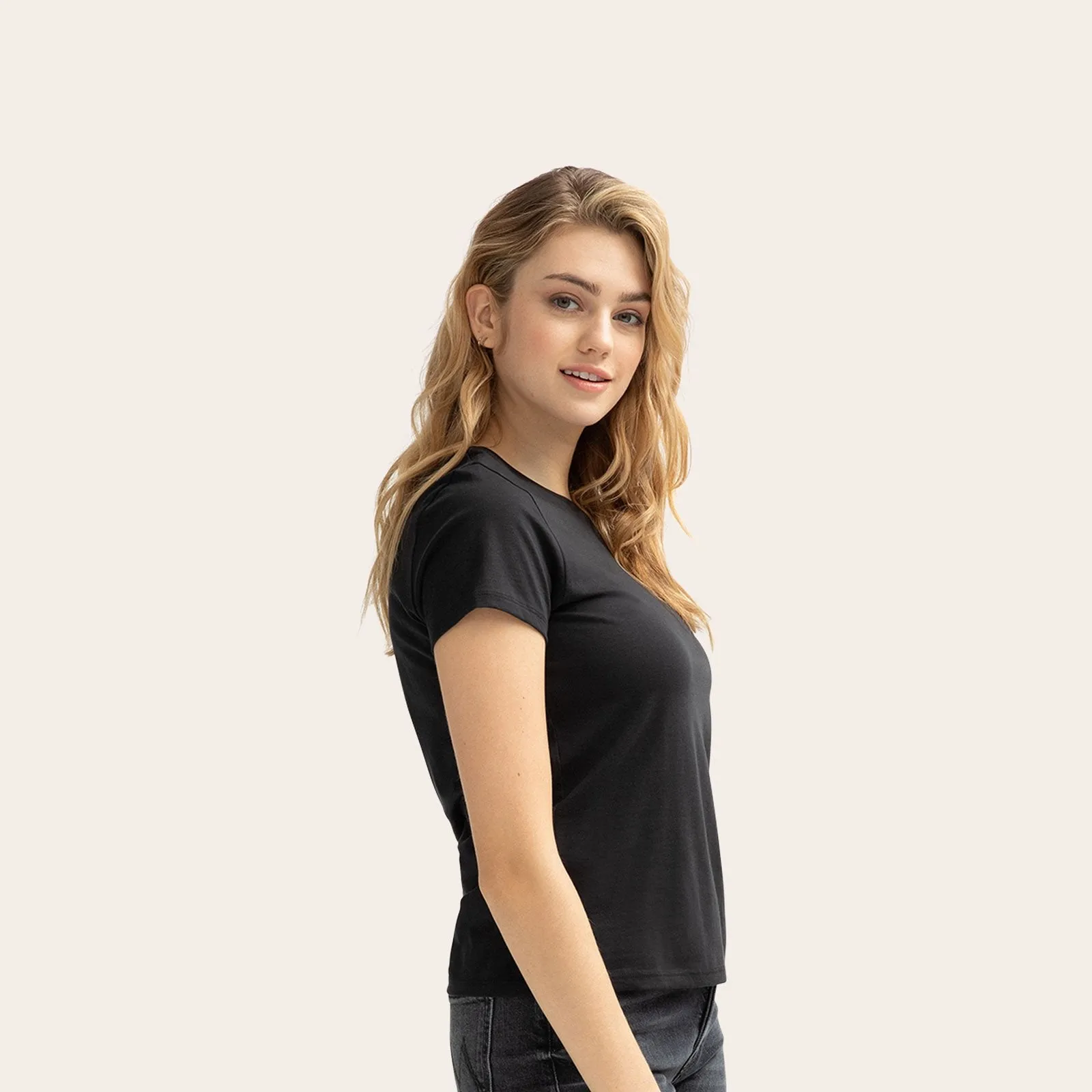 Women's Pima Cotton Crew Neck T-Shirt 6-Pack