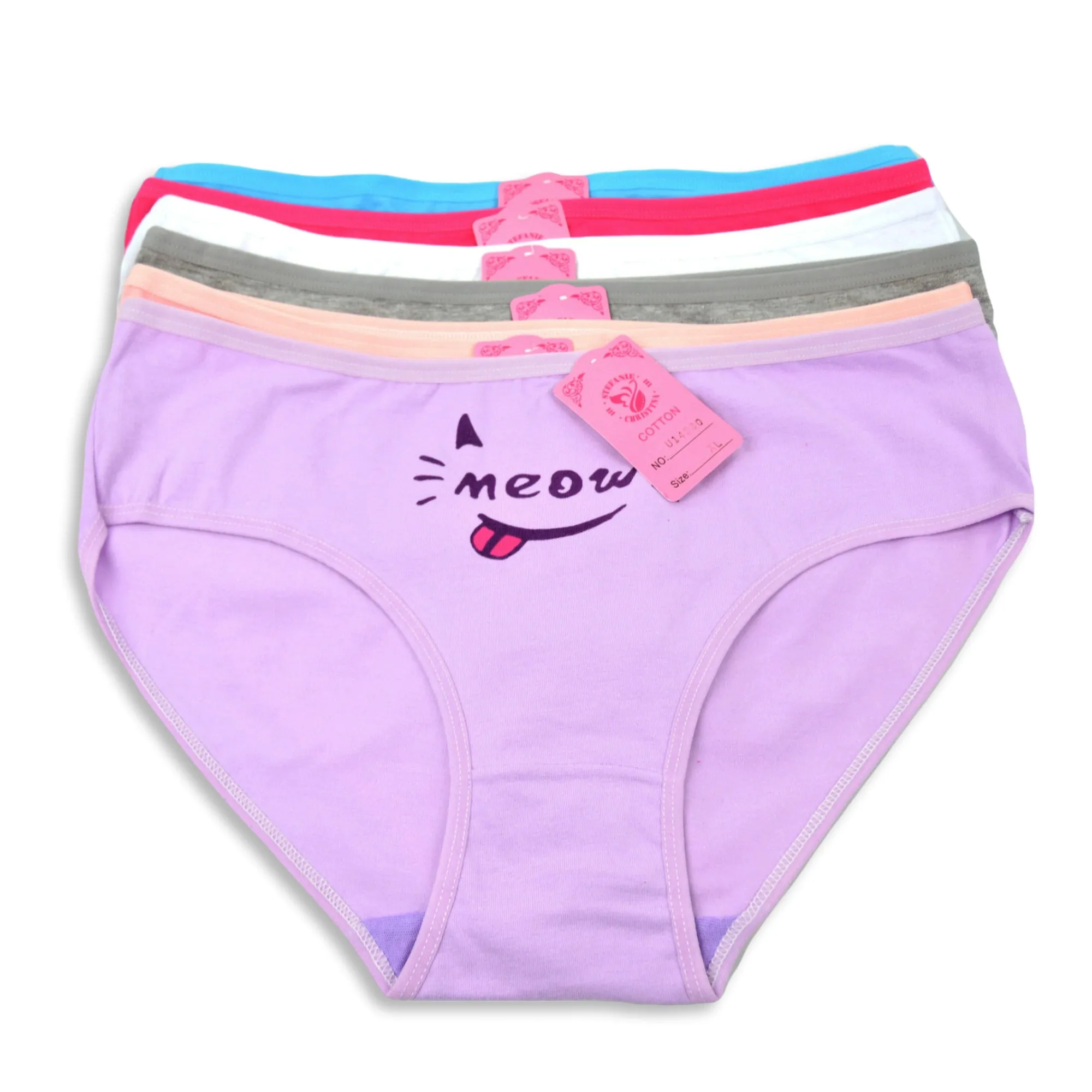 Women's Set of 6 Soft Cotton Blend Hipster Panties