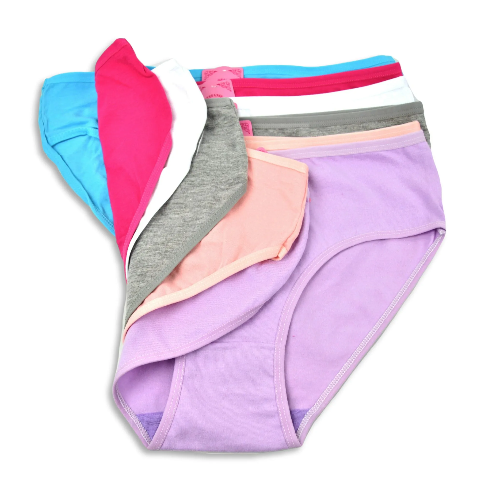 Women's Set of 6 Soft Cotton Blend Hipster Panties