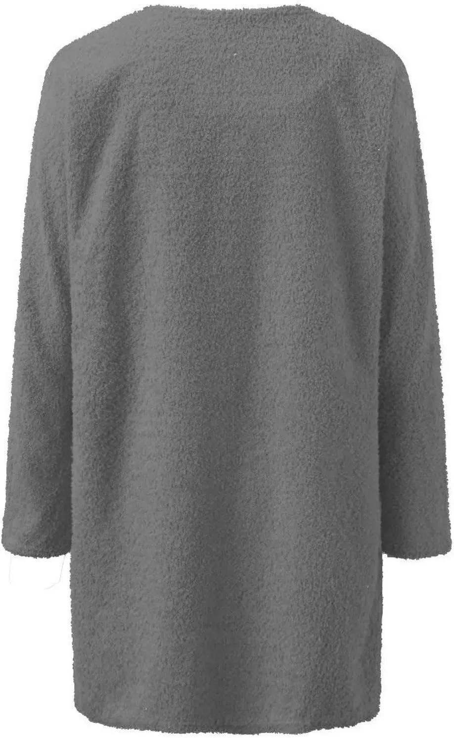 Womens Sexy Fuzzy 3 Piece Outfits Sherpa Crop Top Shorts Open Front Cardigan Pajamas Loungewear