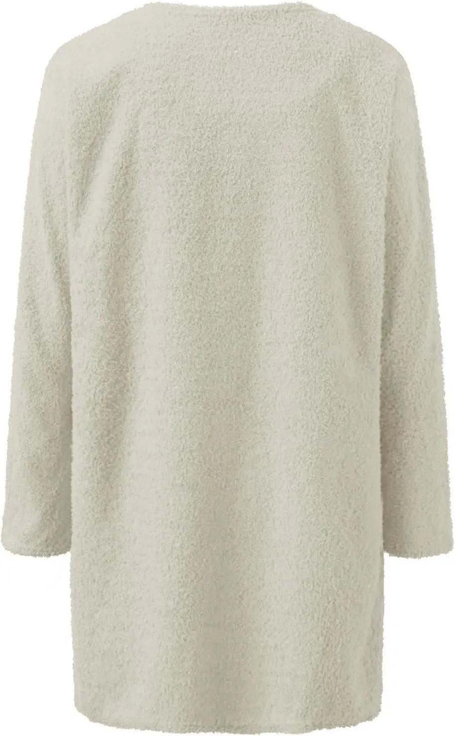 Womens Sexy Fuzzy 3 Piece Outfits Sherpa Crop Top Shorts Open Front Cardigan Pajamas Loungewear
