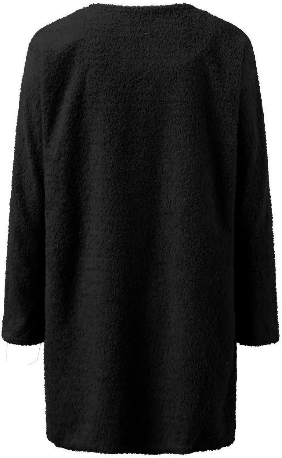 Womens Sexy Fuzzy 3 Piece Outfits Sherpa Crop Top Shorts Open Front Cardigan Pajamas Loungewear