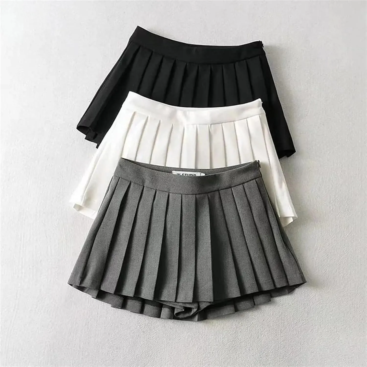 Womens Sexy Pleated Skirts High Waist Summer Vintage Mini Skirts Tennis Student White Designed Dance Skirt