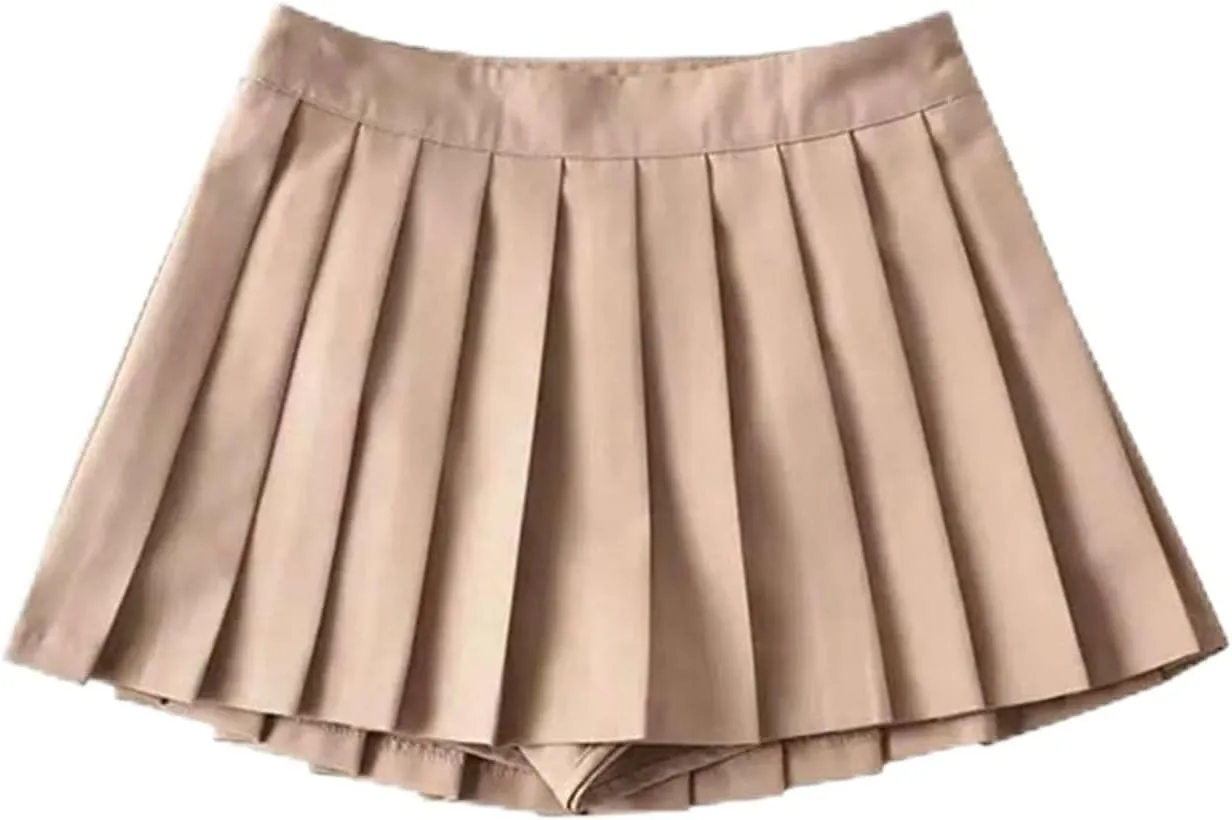 Womens Sexy Pleated Skirts High Waist Summer Vintage Mini Skirts Tennis Student White Designed Dance Skirt