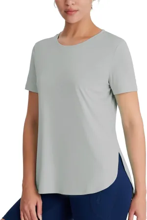Women's Short Sleeve Workout Tops Moisture Wicking Cooling Shirts UV Protection Quick Dry Athletic Activewear