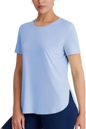 Women's Short Sleeve Workout Tops Moisture Wicking Cooling Shirts UV Protection Quick Dry Athletic Activewear