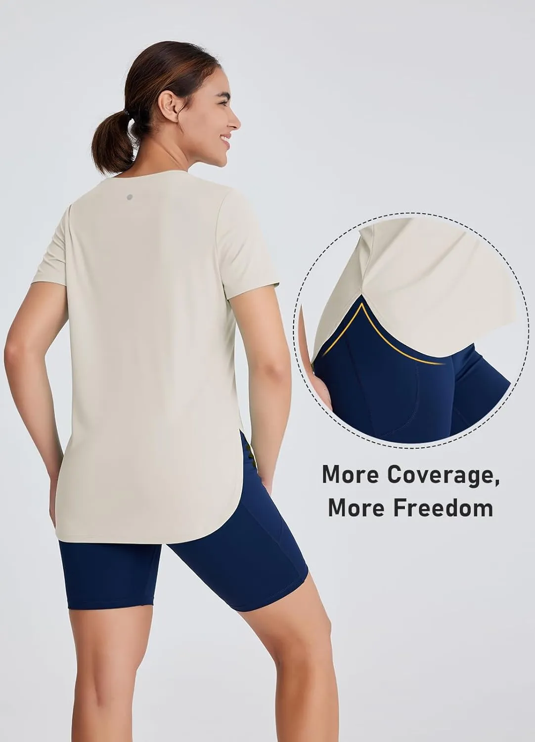 Women's Short Sleeve Workout Tops Moisture Wicking Cooling Shirts UV Protection Quick Dry Athletic Activewear