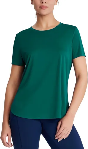Women's Short Sleeve Workout Tops Moisture Wicking Cooling Shirts UV Protection Quick Dry Athletic Activewear