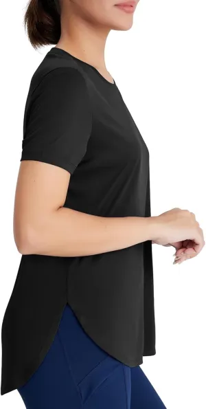 Women's Short Sleeve Workout Tops Moisture Wicking Cooling Shirts UV Protection Quick Dry Athletic Activewear
