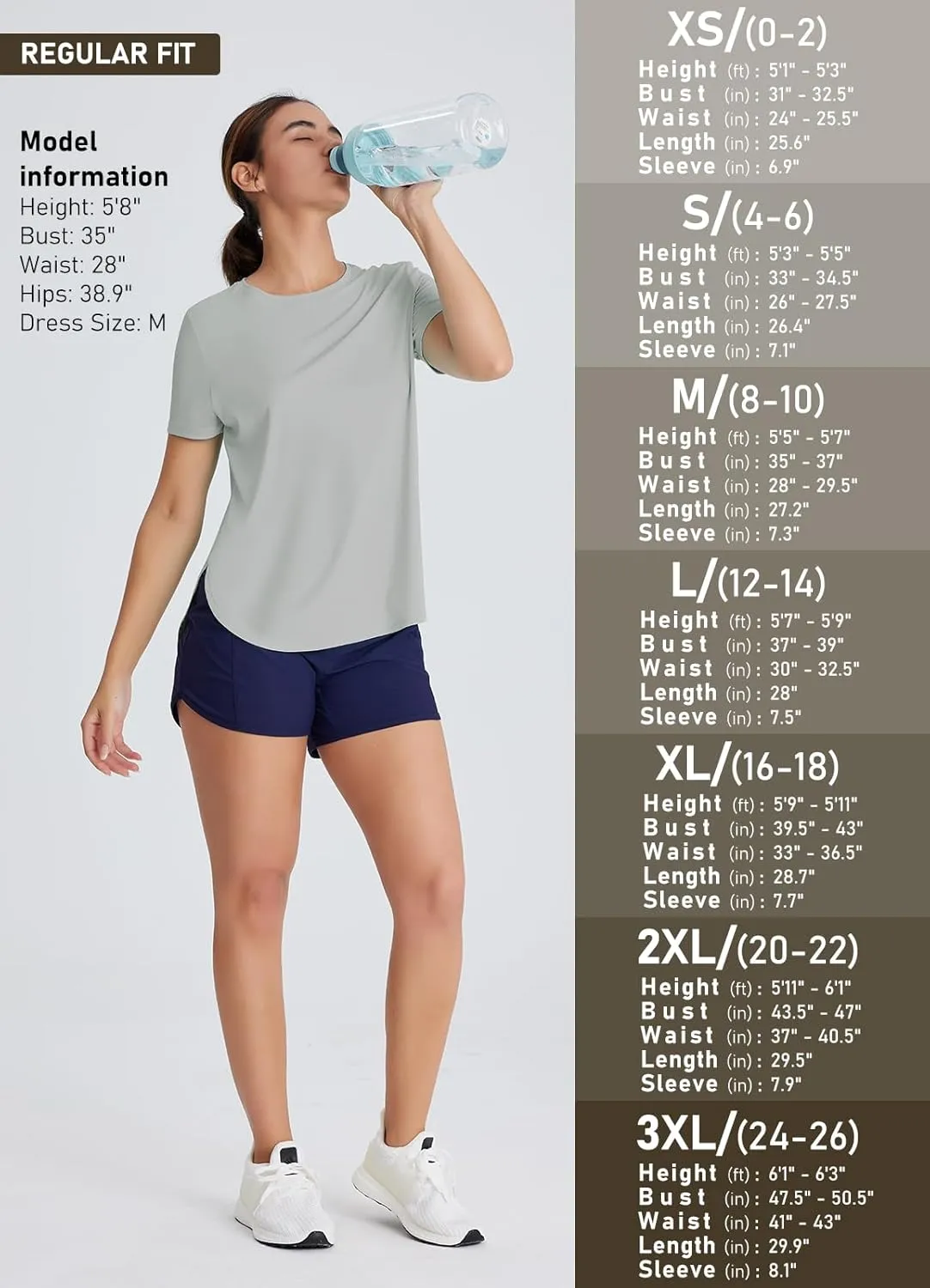 Women's Short Sleeve Workout Tops Moisture Wicking Cooling Shirts UV Protection Quick Dry Athletic Activewear