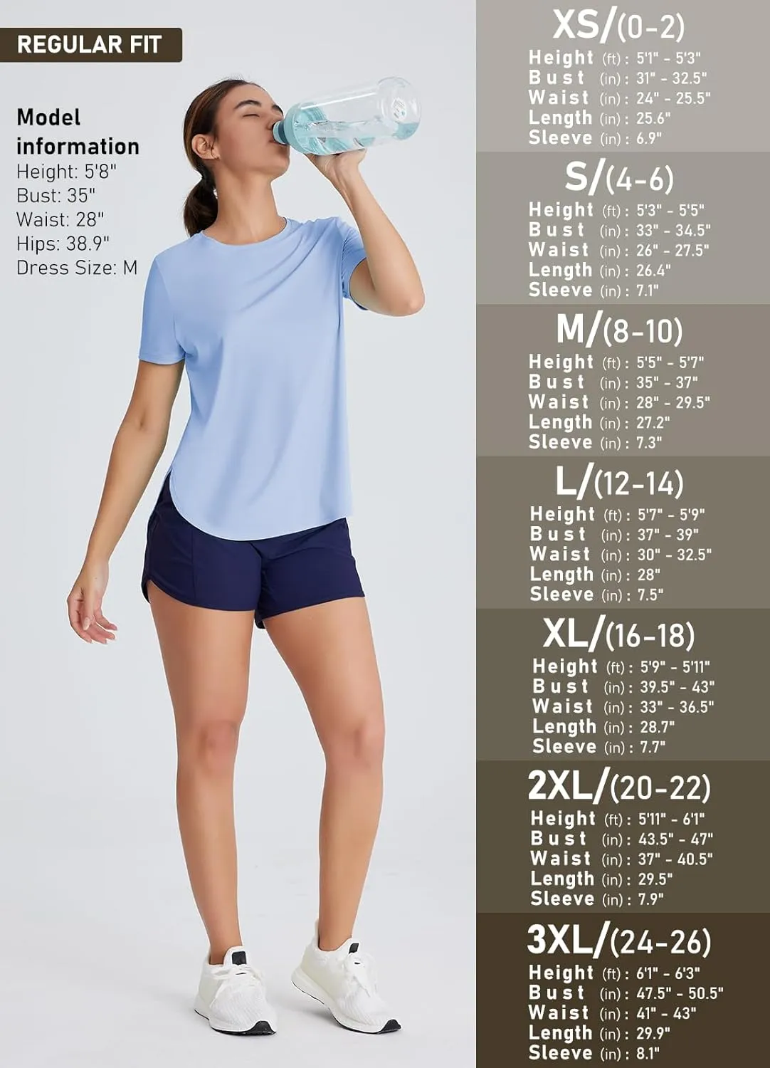 Women's Short Sleeve Workout Tops Moisture Wicking Cooling Shirts UV Protection Quick Dry Athletic Activewear