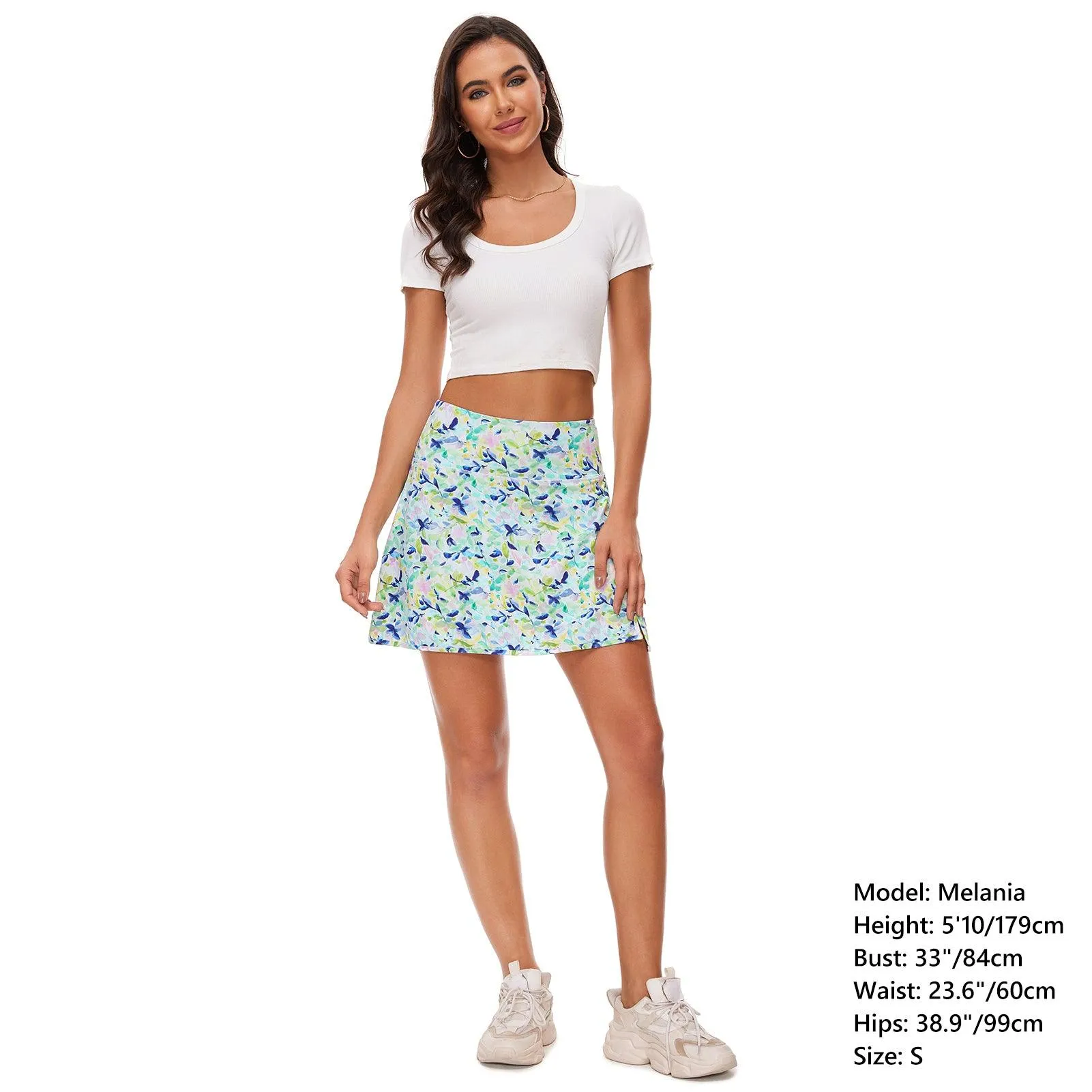 Women's Side Slit Tennis Skirts with Shorts LB17W