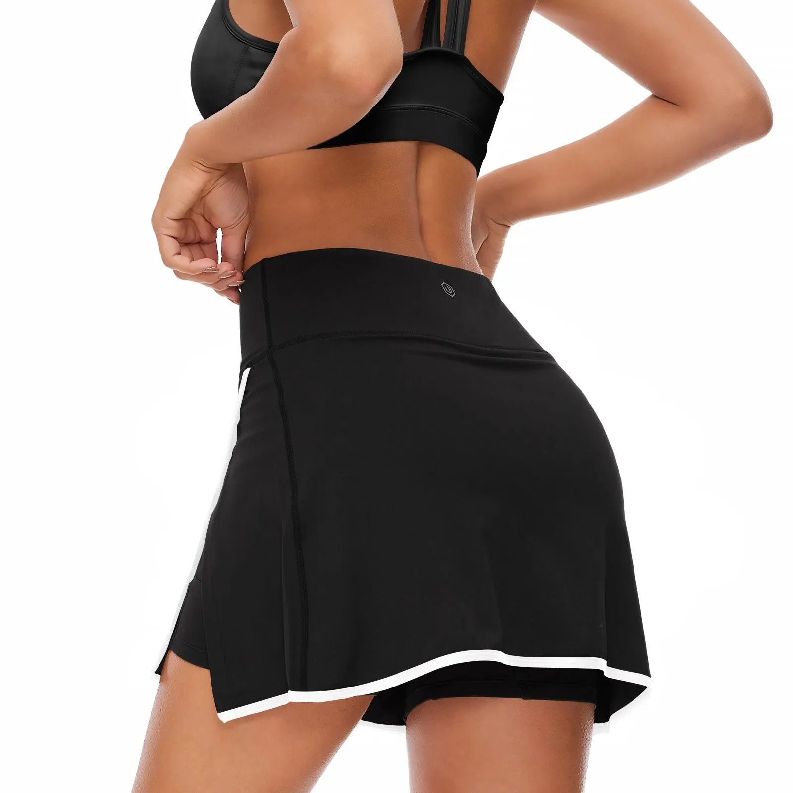 Women's Side Slit Tennis Skirts with Shorts LB17W