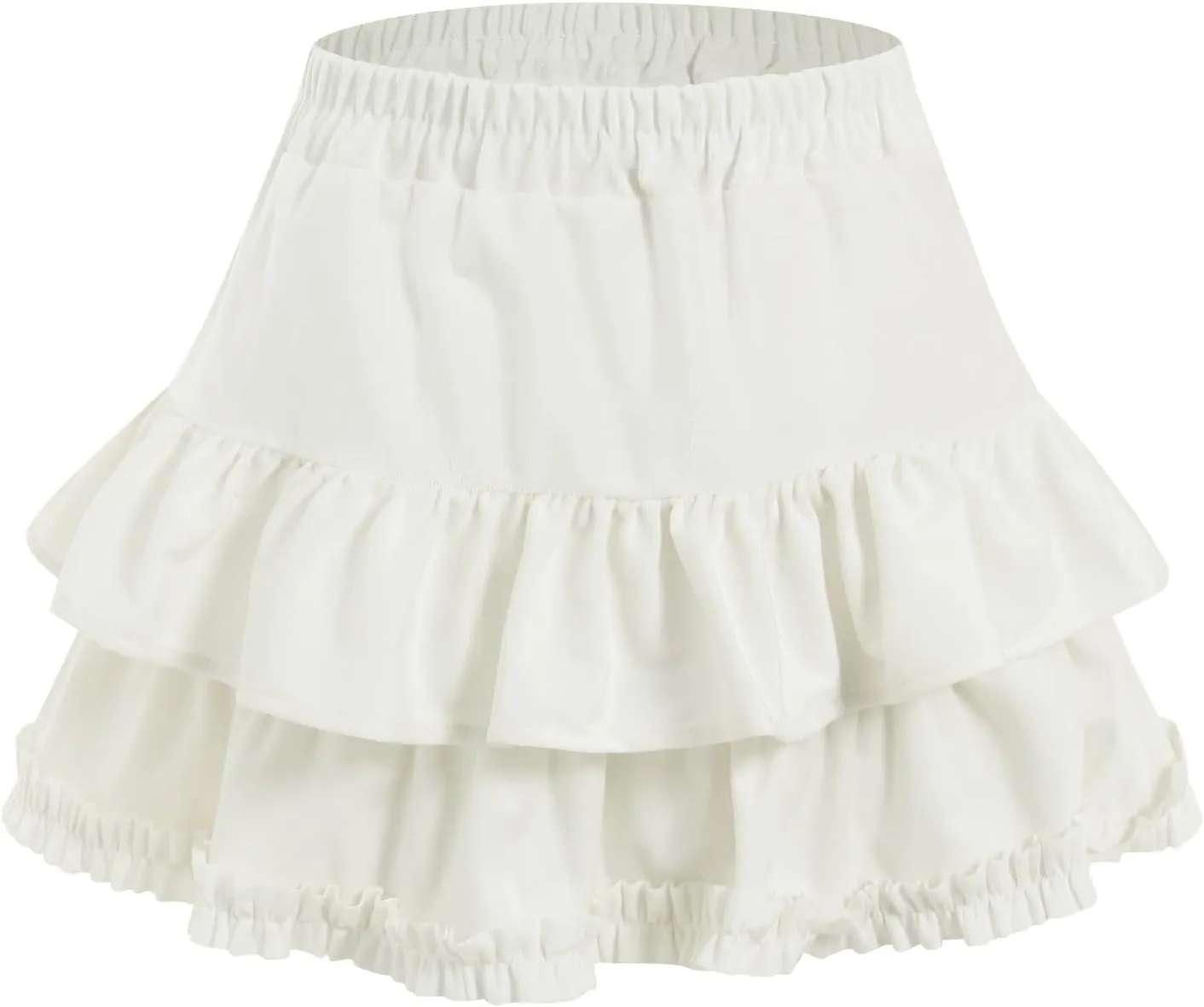 Womens Skirts Flowy A Line Short Skirt High Waisted Ruffle Mini Skirts Pleated Cute Skirt