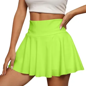 Womens Skorts with Pockets Tummy Control High Waisted Pleated Tennis Skirt Summer Golf Skirts with Shorts Underneath