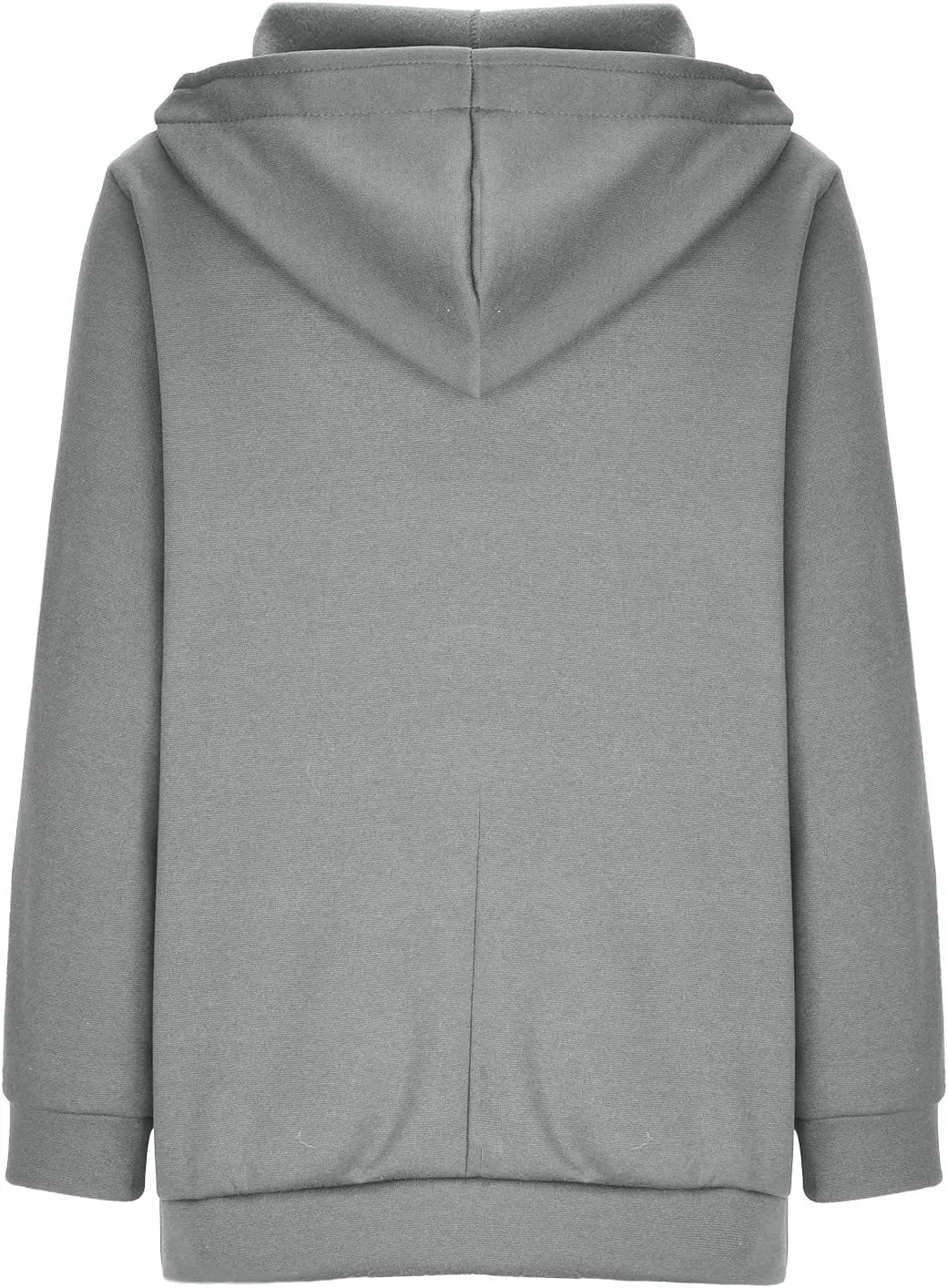 Women's Solid Color Hoodie Zip Up Hooded Sweatshirts Zipper Long Sleeve Tops Fall Coats Plus Size Jacket with Pockets
