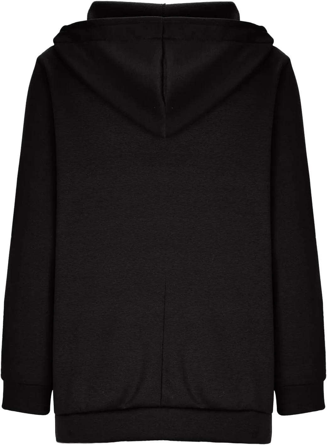 Women's Solid Color Hoodie Zip Up Hooded Sweatshirts Zipper Long Sleeve Tops Fall Coats Plus Size Jacket with Pockets