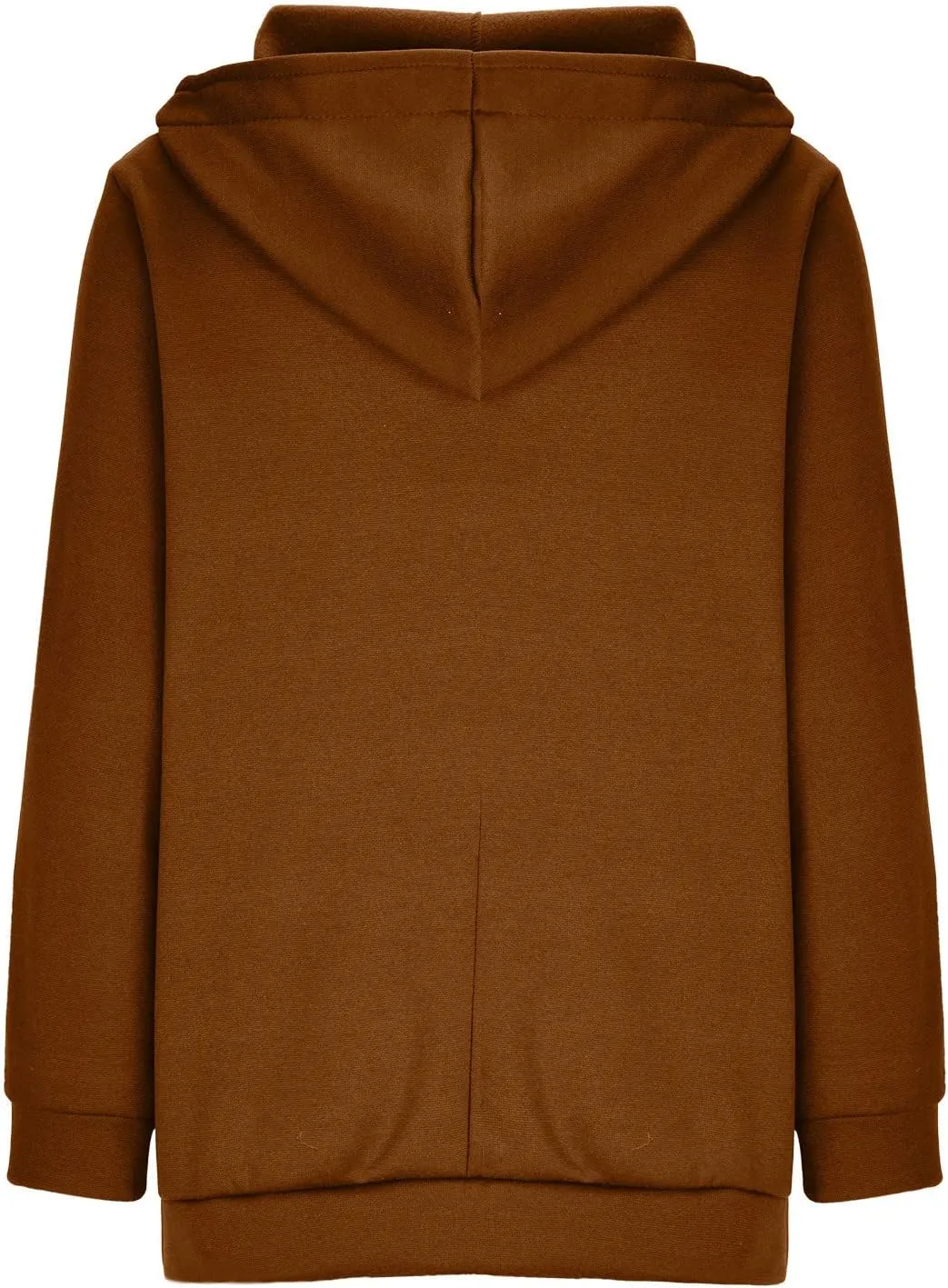 Women's Solid Color Hoodie Zip Up Hooded Sweatshirts Zipper Long Sleeve Tops Fall Coats Plus Size Jacket with Pockets