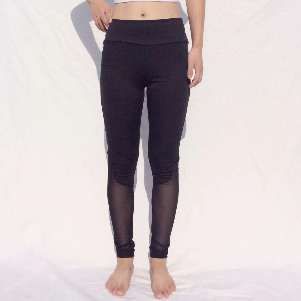 Women's sports mesh yoga pants