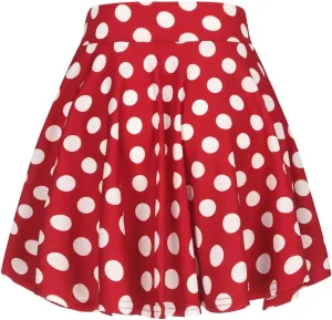 Women's Summer High Waisted Skirts Tummy Control Pleated Athletic Skirts Mini Dress