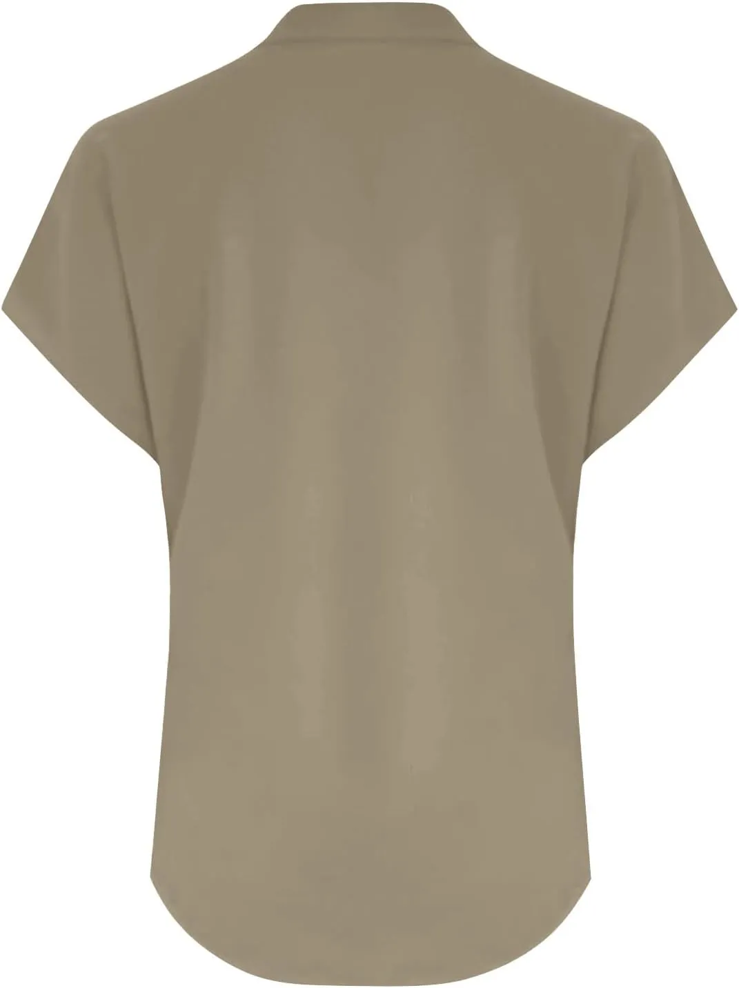 Women's Summer Linen Blouse - Non-See Through Button-Up Tank, Wrinkle Resistant