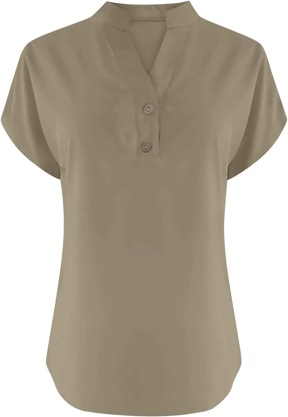 Women's Summer Linen Blouse - Non-See Through Button-Up Tank, Wrinkle Resistant