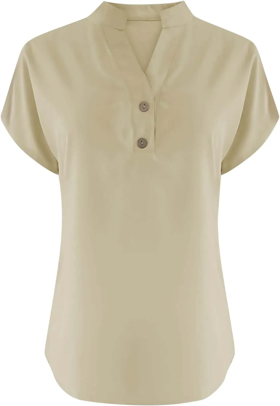 Women's Summer Linen Blouse - Non-See Through Button-Up Tank, Wrinkle Resistant