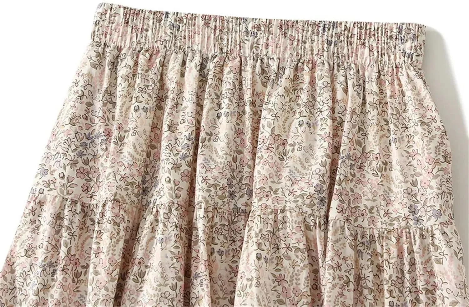 Women's Summer Printed Slim Fit A-Line Skirts High Waisted All Match Midi Length Skirts