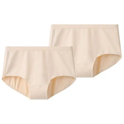 Women's Supima High-Rise Hipster Panties (Pure Color 2pcs Pack)