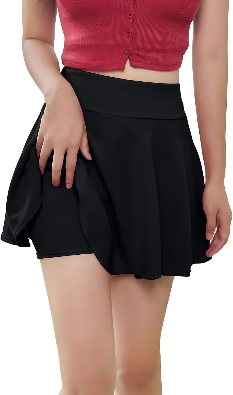 Womens Tennis Skirts with Shorts Pleated Athletic Skorts with Pocket High Waisted Golf Skort for Workout Pickleball