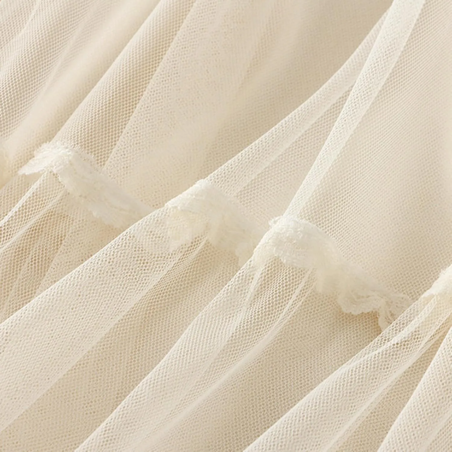 Women's Tulle Skirt Fairy Elastic Waist Layered A-Line Midi Ruffle Mesh Skirt Long Skirt