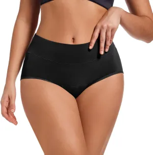 Womens Underwear Plus Size Solid Color Comfortable Stretch Panties Cotton Breathable Quick Drying Full Coverage Underwear
