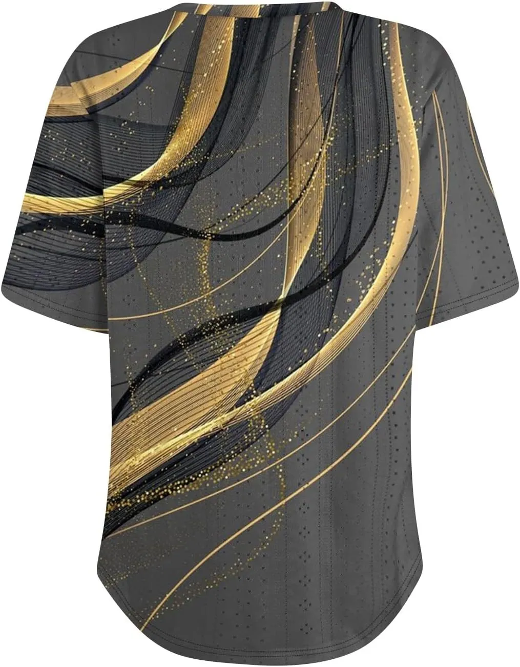 Womens V Neck Short Sleeve T Shirts 2025 Gradient Striped Print Casual Tops Loose Fit Basic Tees with Curved Hem