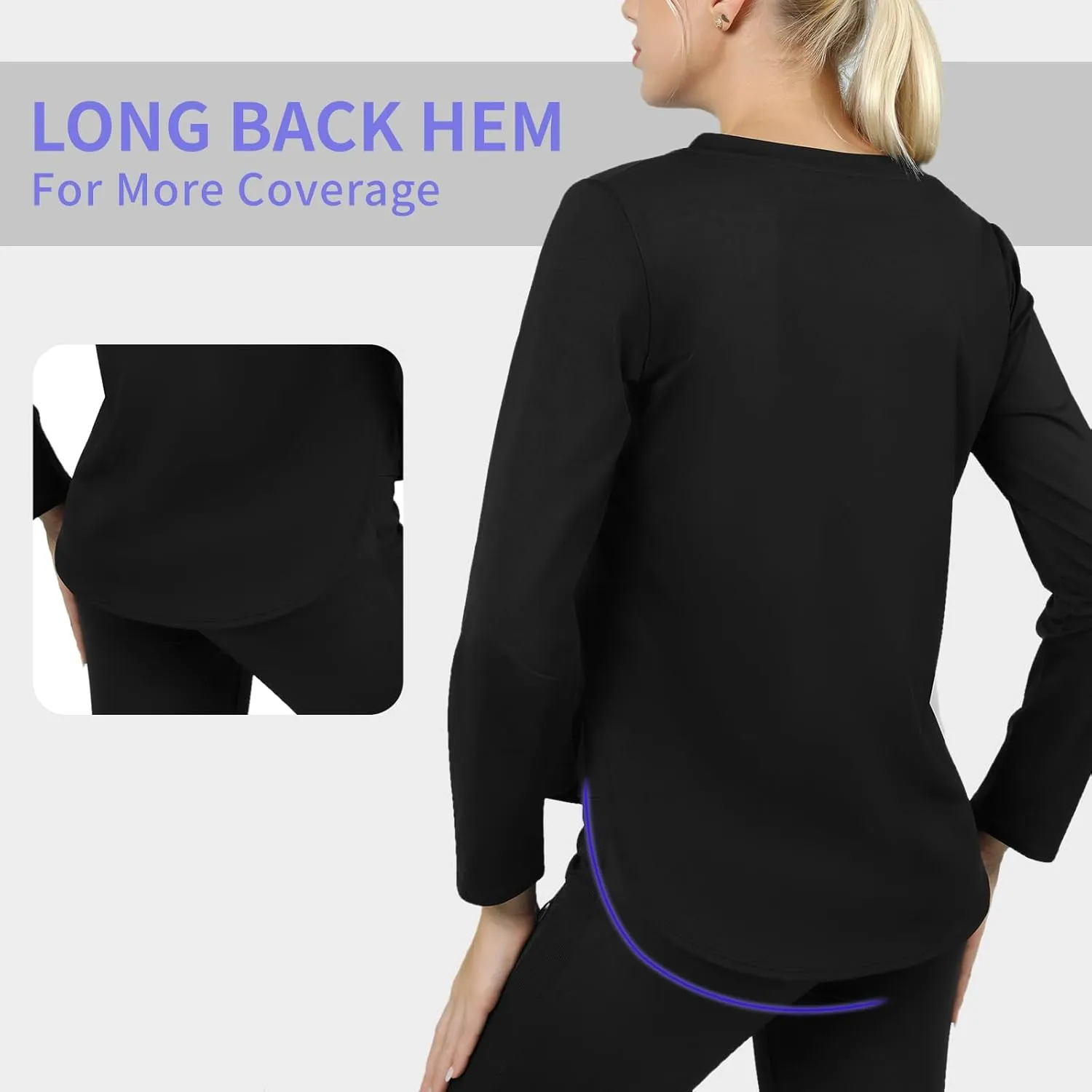 Women's Workout Tops Athletic Running Hiking Yoga Shirts V Neck Quick Dry Moisture Wicking Lightweight Breathable Activewear