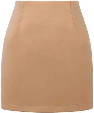 Wool Mini Skirt for Women Casual High Waist Wrap Short Skirts Winter Elegant Slim Fit Office Work Skirts