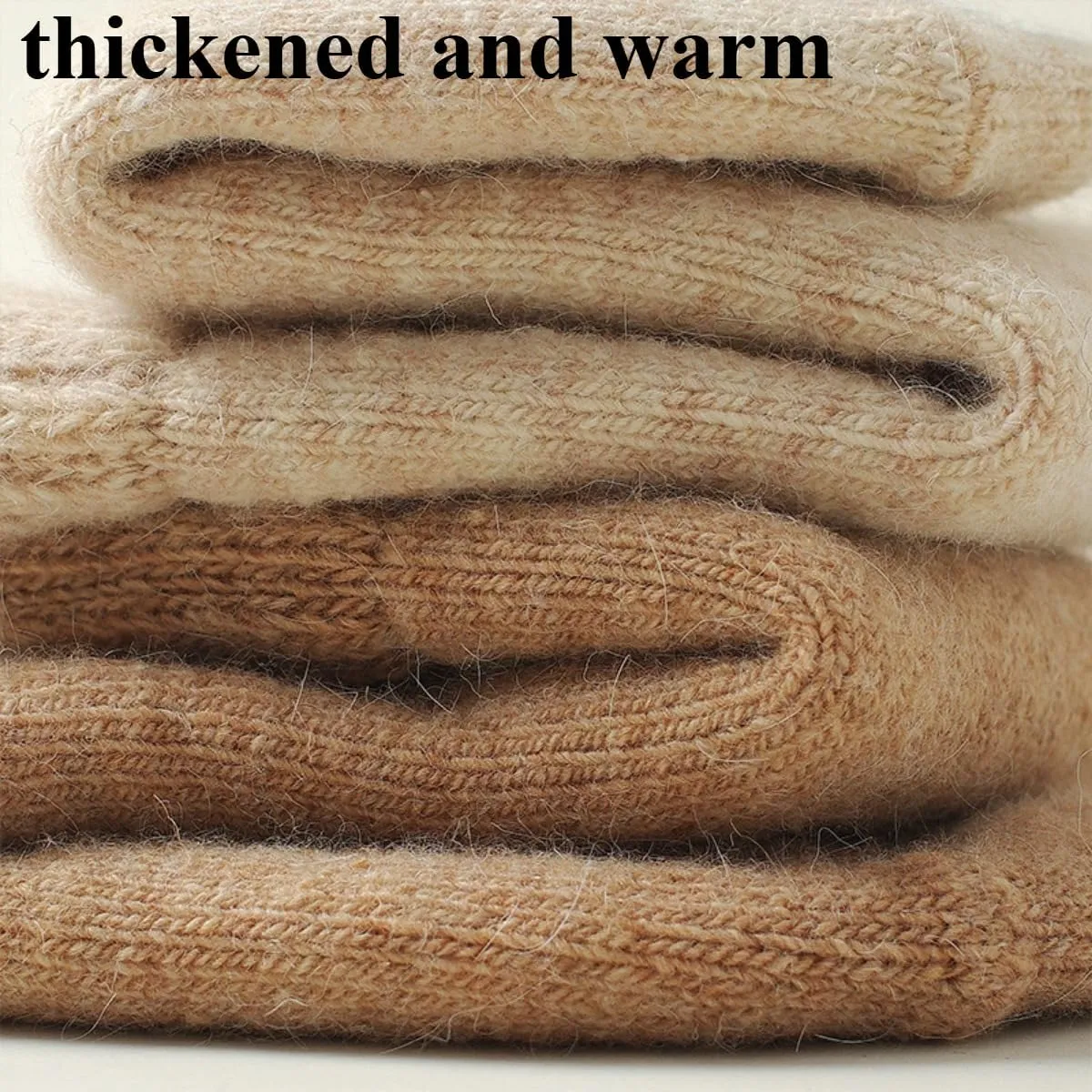 Wool Socks Mens Hiking Socks for Men Thick Winter Fuzzy Thermal Socks 5 Pairs 6-11