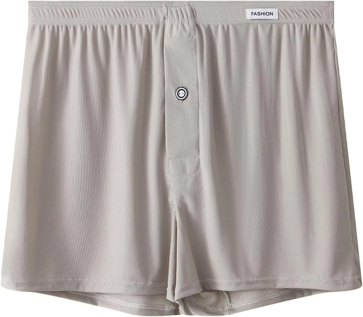 Xiaojmake Mens Ice Silk Boxer Briefs Breathable Soft Underwear Stretchy Comfy Lounge Short Loose Boxer Briefs with Button Fly