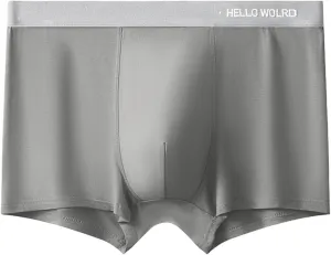 Xiaojmake Men's Modal Boxer Briefs ice silk Seamless Underwear Breathable Elastic Oversized Panties Underpants Lightweight