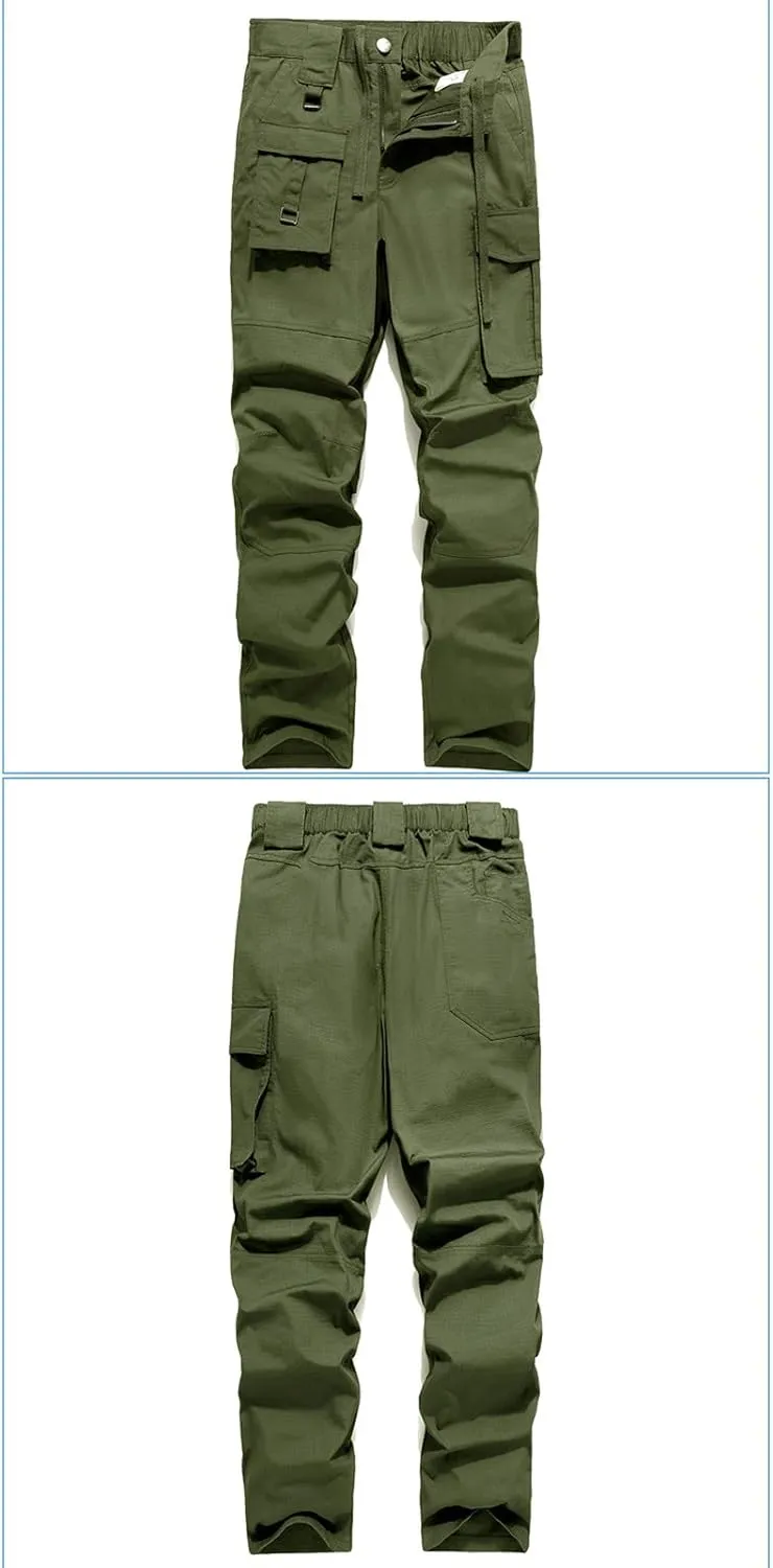 XUNRYAN Cargo Pants Men Fashion Sweatpants Tapered Lightweight Joggers Pockets Workout Athletic Running Trousers Activewear
